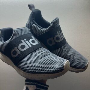 Adidas Black and Gray Slip-On Sneakers